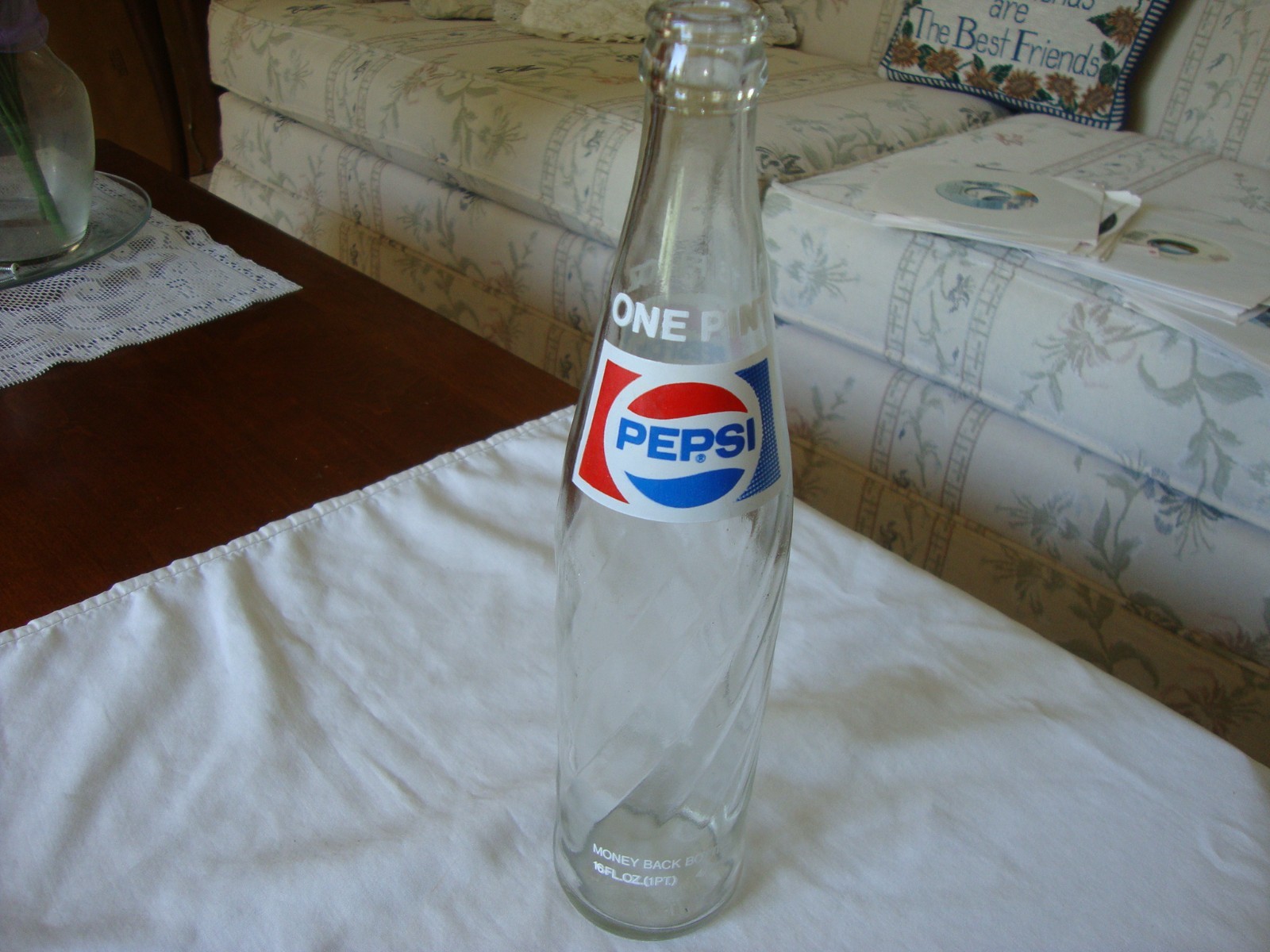 Vintage Pepsi-Cola Bottle 16 Oz Return for Deposit Bottle Swirl VERY GOOD