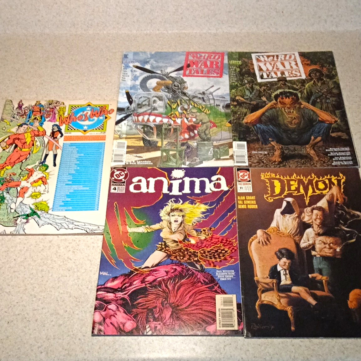 DC Vertigo Mixed Lot: The Demon #11 Weird War #1, #2 Anima #4, DC Who’s Who