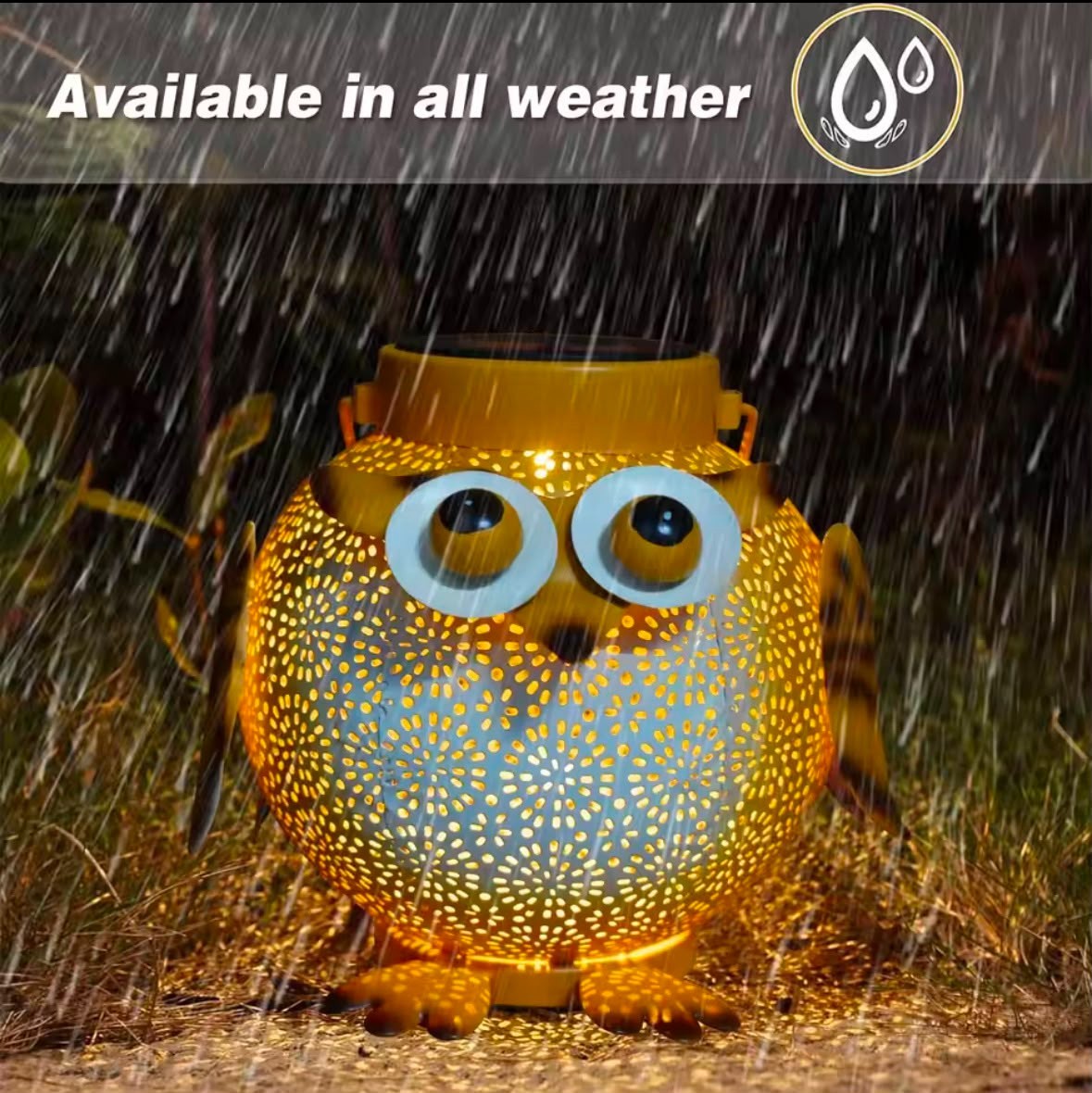 Solar Hanging Owl Lantern – Outdoor Garden Decorative Light