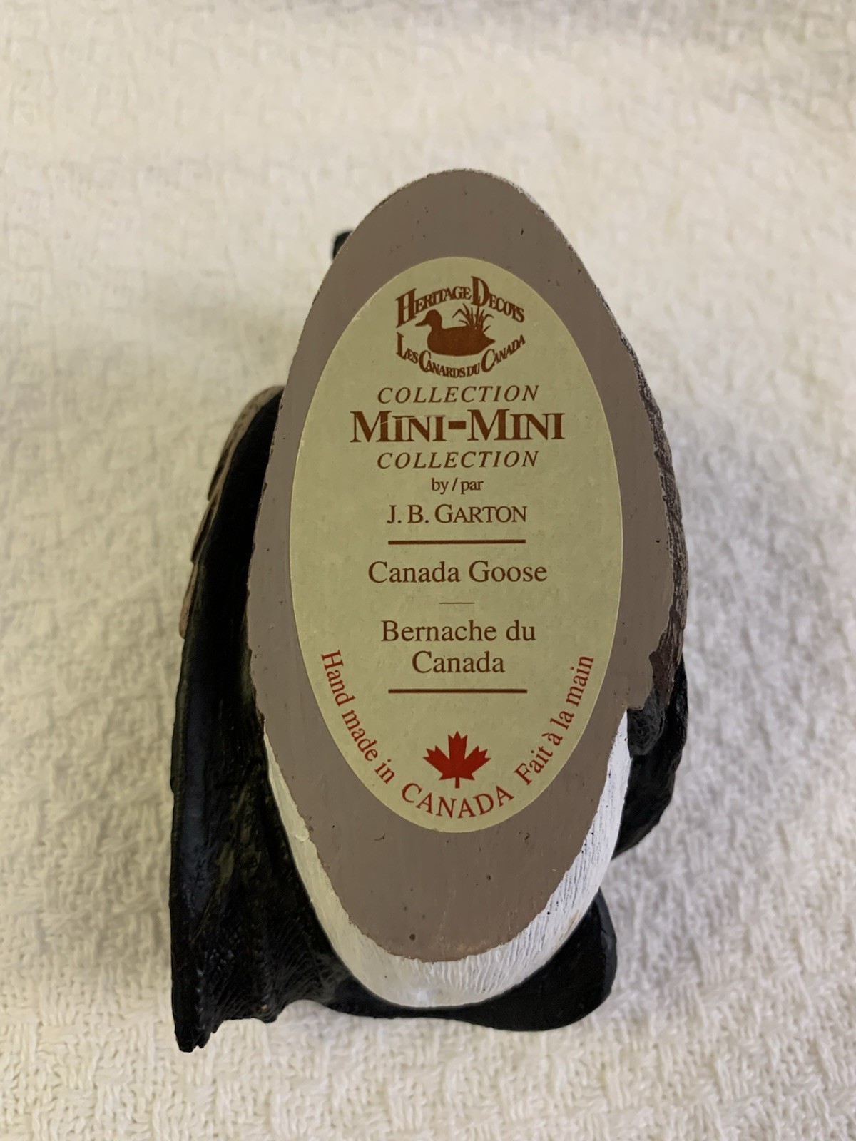 Heritage Decoys Mini Mini Collection Canada Goose By JB Garton. 4”