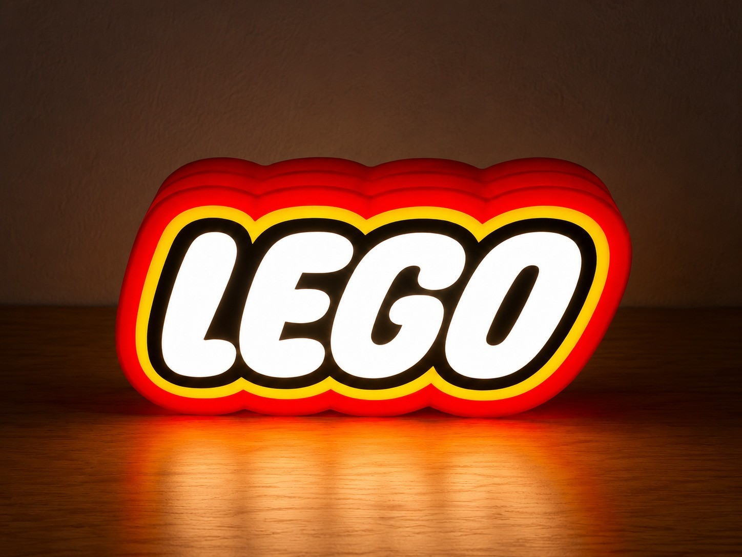 LEGO Logo LED Light Box USB Powered 3D Printed Desk Lamp Sign 9″ x 5 ” Inch