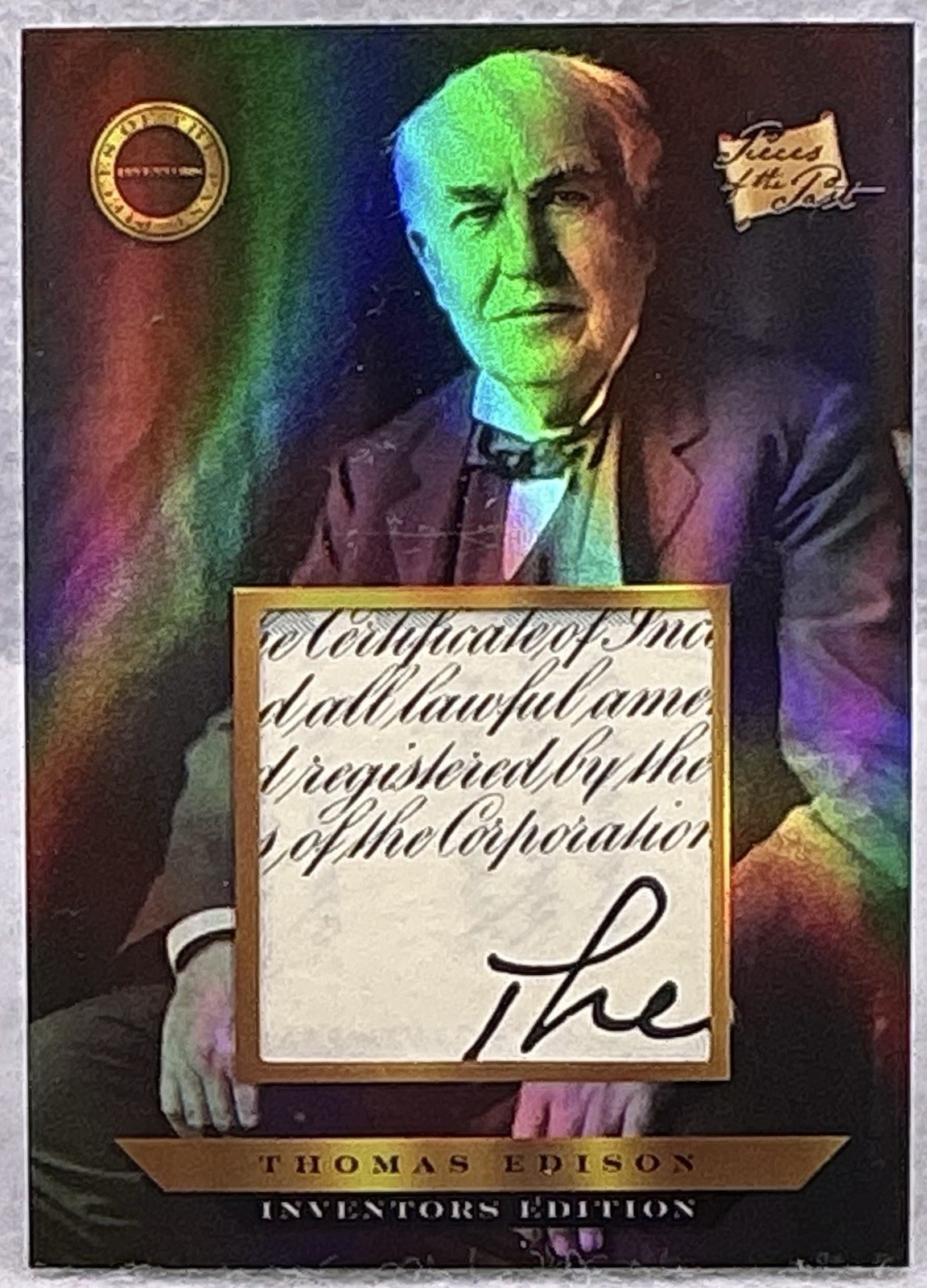 2025 Pieces Of The Past Inventors Thomas Edison Authentic Vintage Stock Relic