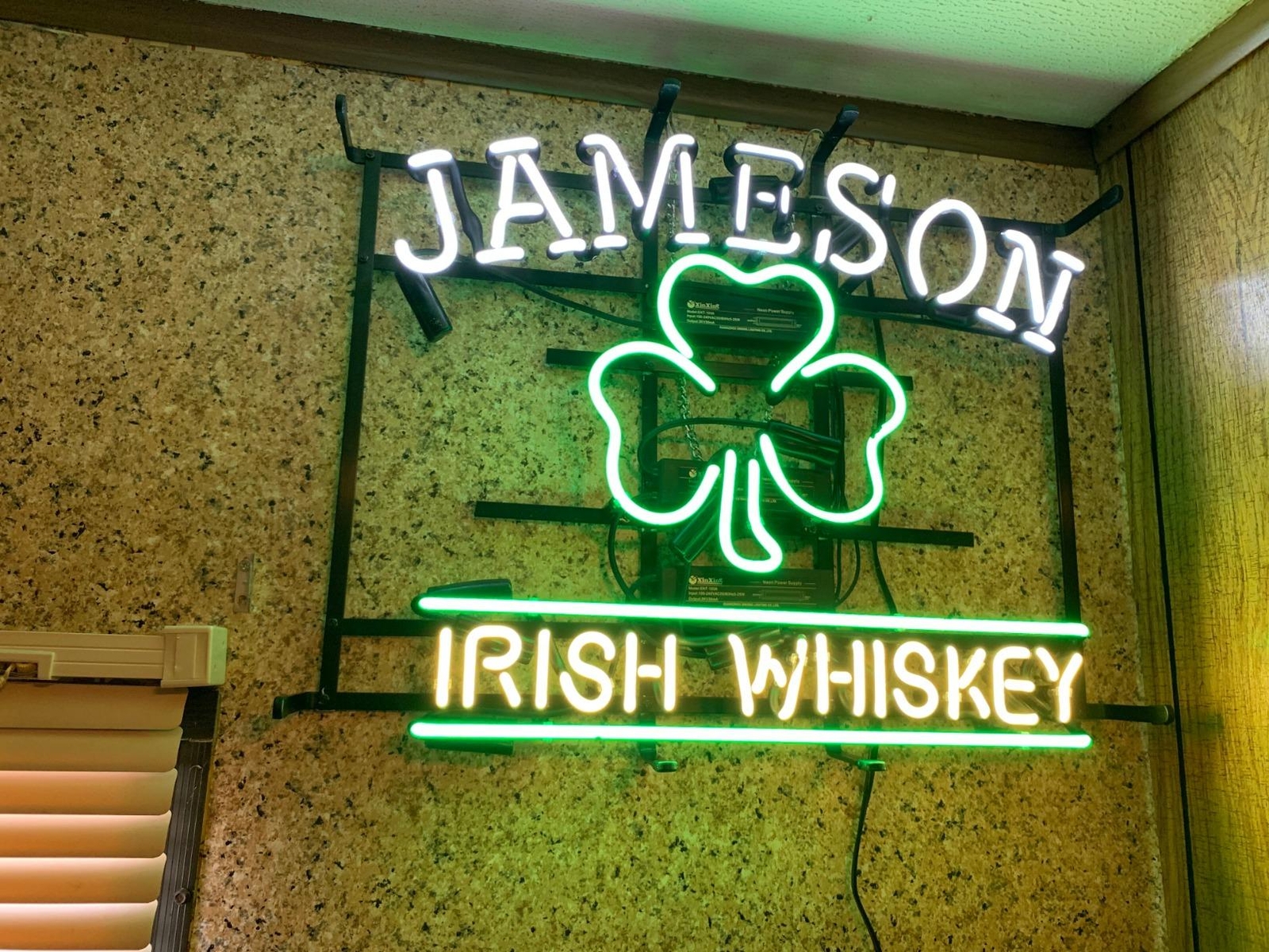 Jameson Irish Whiskey 20″x16″ Neon Sign Bar Lamp Beer Light Night Gift Man Cave