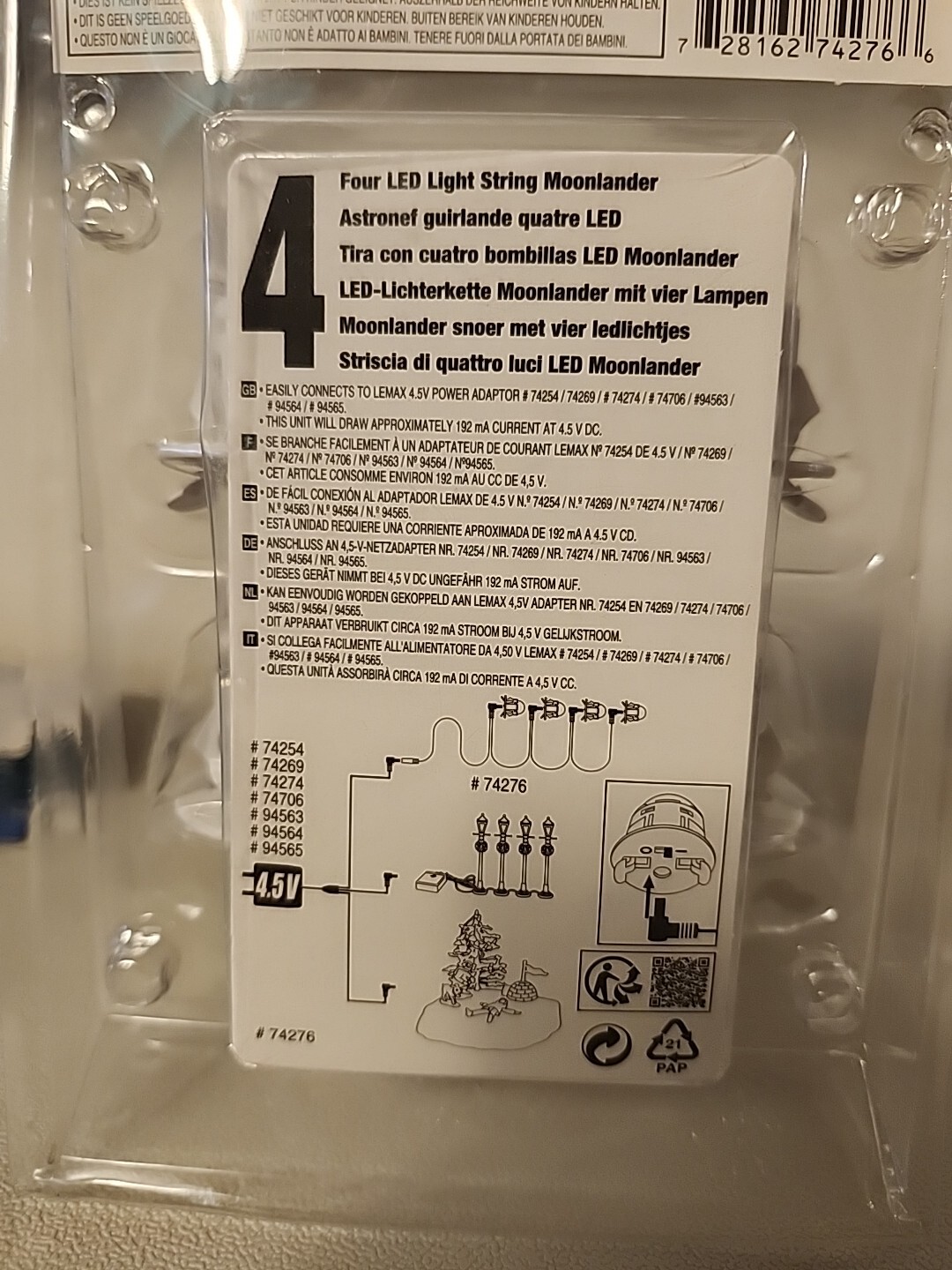 LEMAX 4 LED LIGHT STRING MOONLANDER Add On Kit -retired