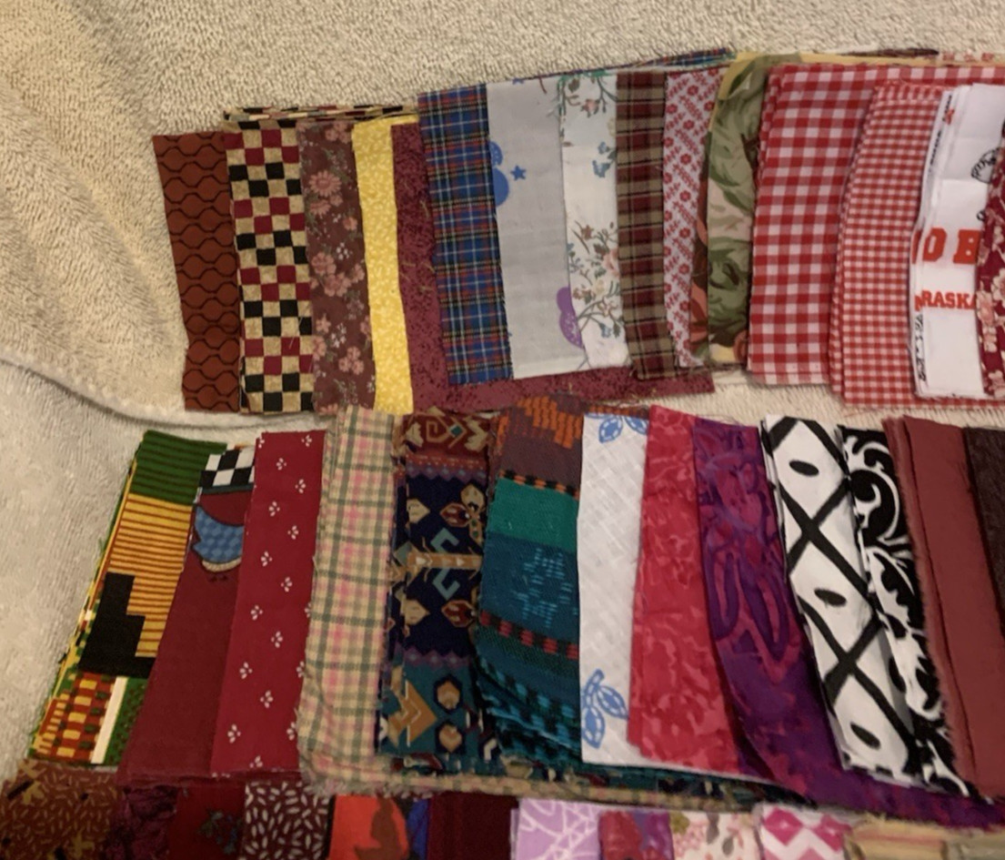 258 Pc Lot #19 Leftover Multicolor Pre-Cut 4×4 Cotton Fabric Quilt Squares – NEW