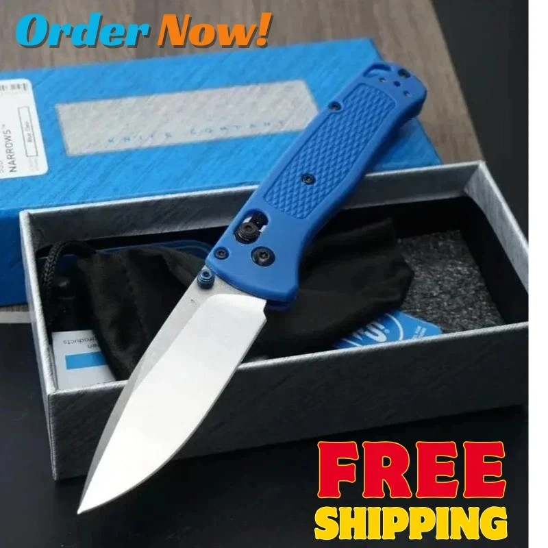 Benchmade-Bugout 535 EDC Knife with Blue Grivory Handle (535)