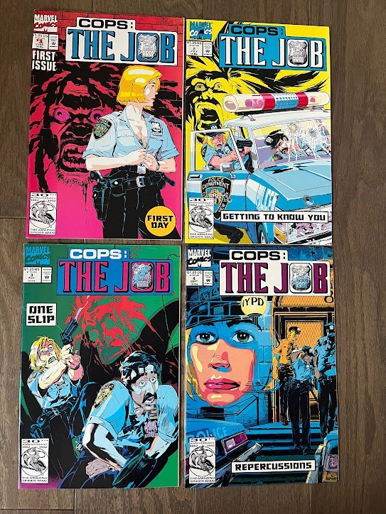 COPS THE JOB COMIC SET # 1-4 MARVEL COMICS 1992 LARRY HAMA JOE JUSKO