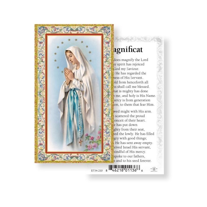 The Magnificat – gold trim – Paperstock Holy Card 734-210