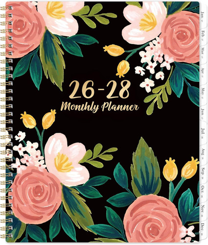 2026-2028 Monthly Planner/Calendar – 2 Year Planner, Jul 2026 – Jun black