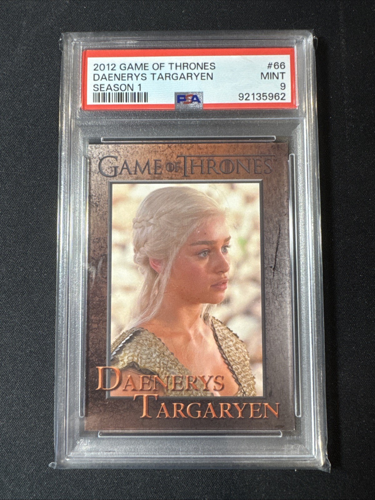 2012 Game Of Thrones Daenerys Targaryen Season 1 Rookie Card #66 PSA 9 Mint