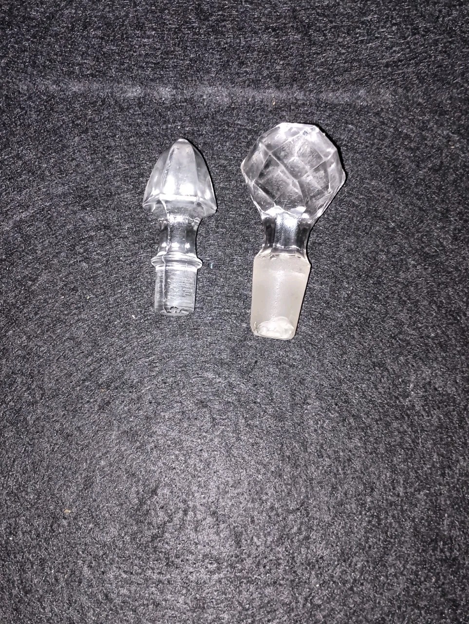 Set Of 2 Vintage Glass Stoppers
