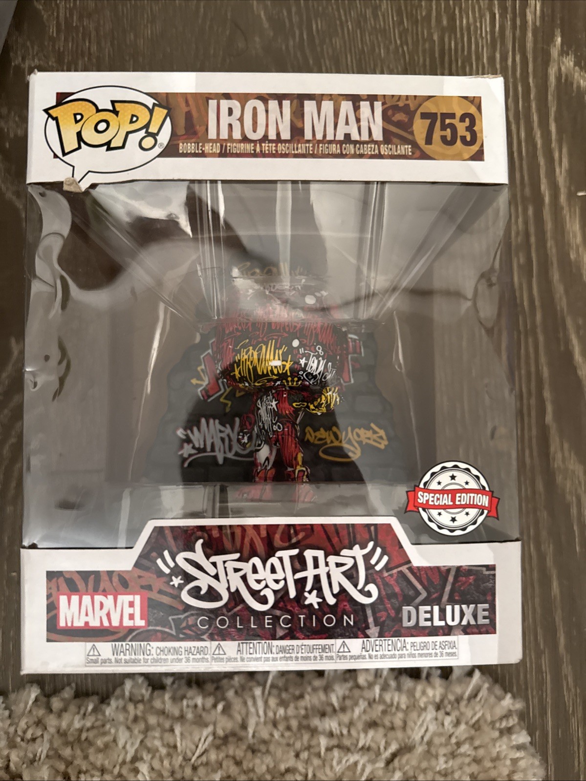 Funko Pop! Iron Man 753 GameStop Exclusive Marvel Street Art Collection Comics