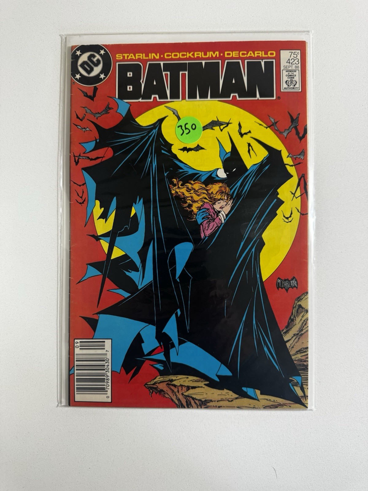 Batman #423 Newsstand Variant (DC Comics September 1988)