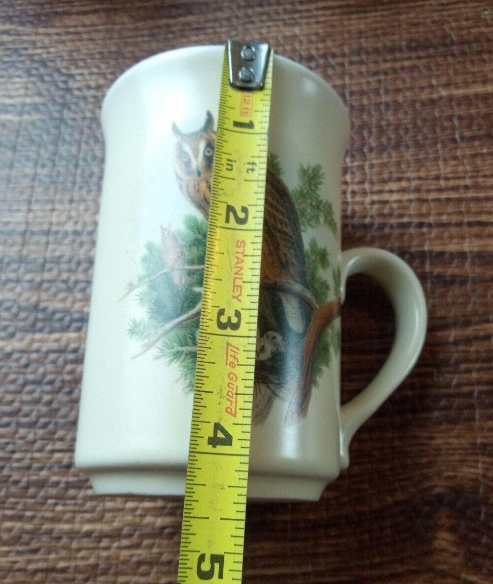 Stechcol Gracie Coffee Cup, Thrush Bird Theme, Gold Trim, 10 Oz