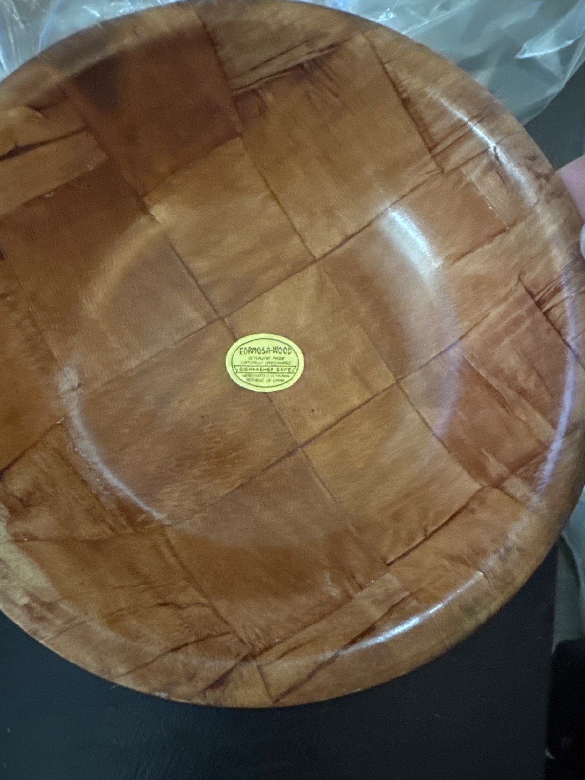 Vintage Formosa Wood Four Bowl Set Handcrafted 6 Inches wide 2 inches high