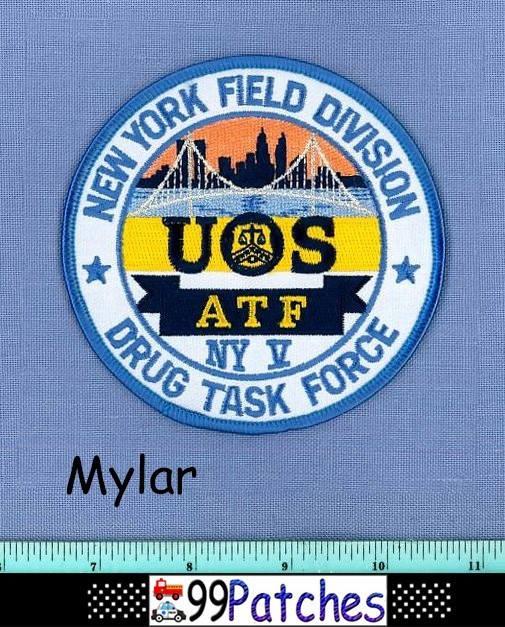 NEW YORK DRUG TASK FORCE V ATF Shoulder Patch SUSPENSION BRIDGE MYLAR 3I