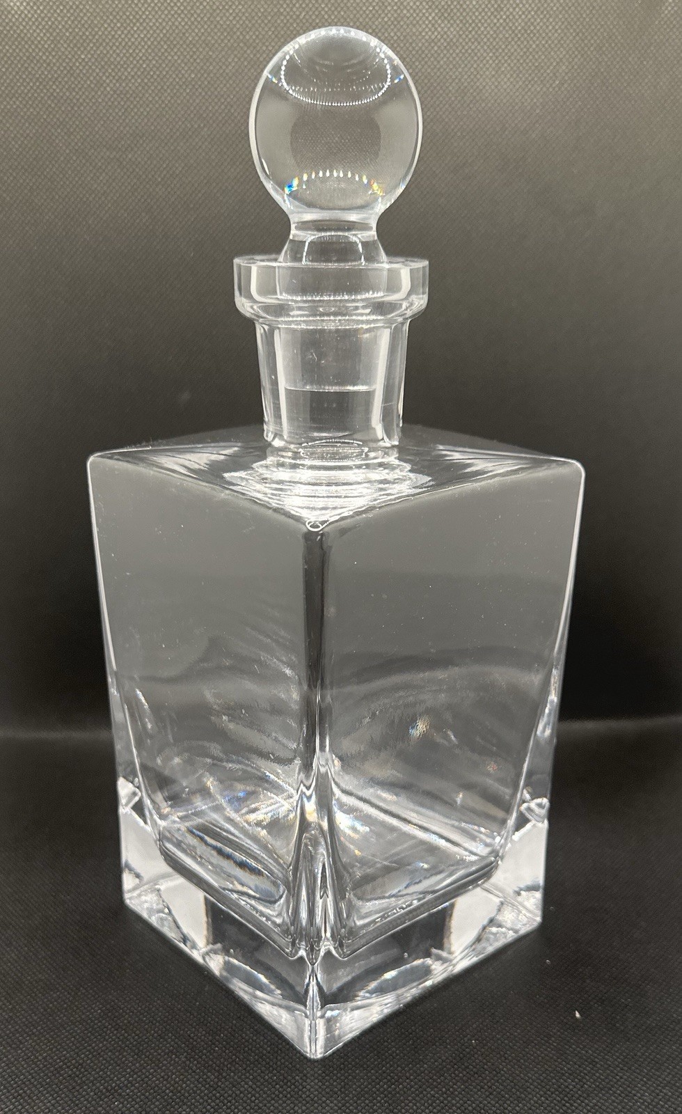 Denizli Crystal Decanter 10” With Original Orb Stopper Made In Turkey