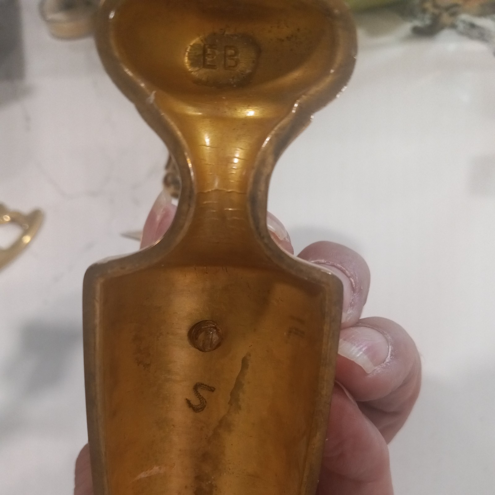 Baldwin Brass Candle Sconce Wall Candelabra Pair EB Mark Forged USA