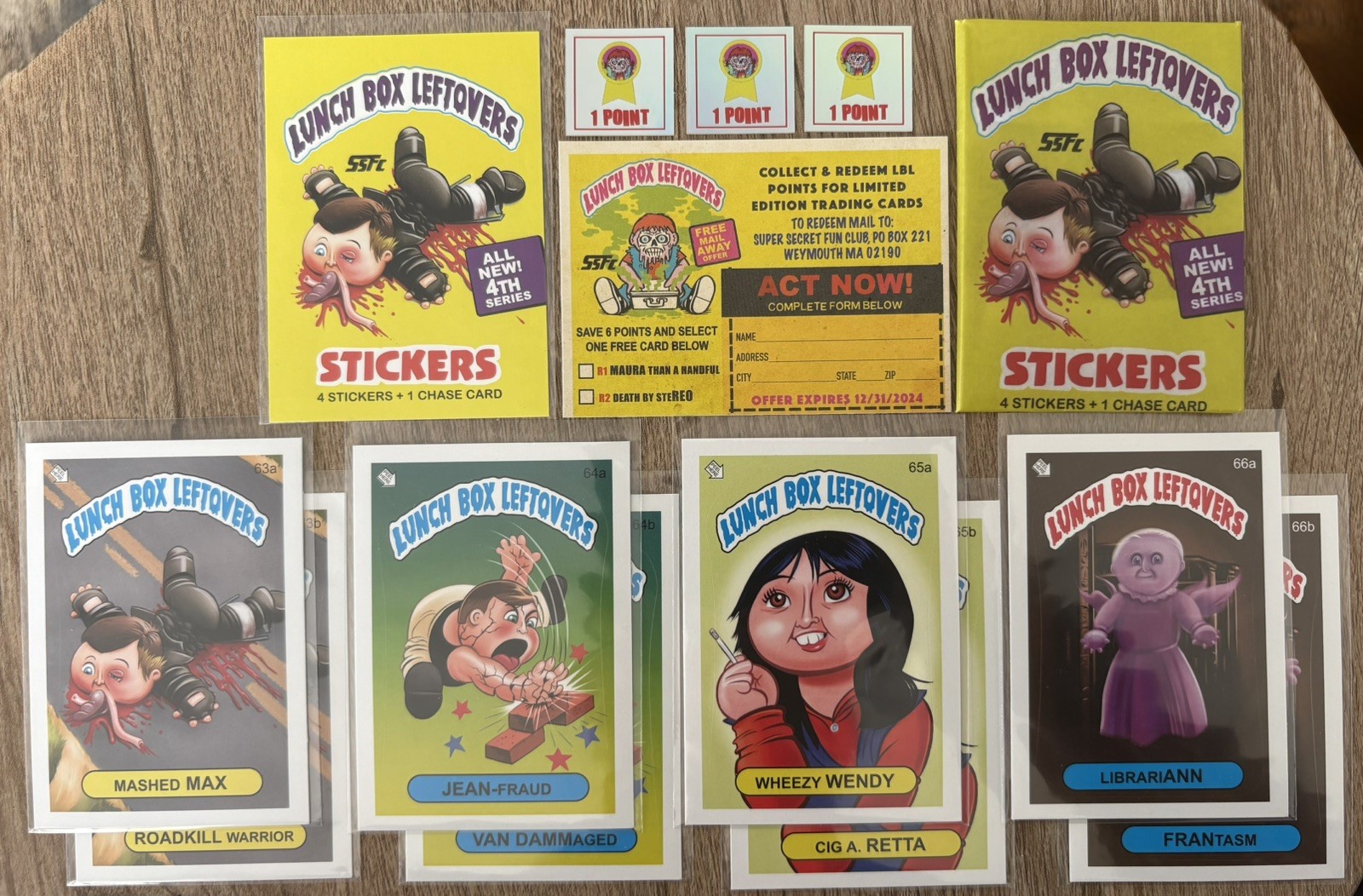SSFC Lunch Box Leftovers Series 4 Base Set Checklist Wrapper Redemption Points