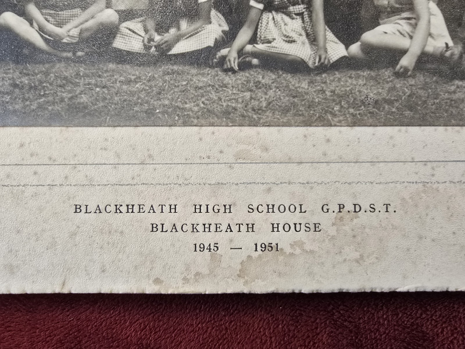 BLACKHEATH HIGH SCHOOL Original Group Photo 1945-1951 Blackheath House London