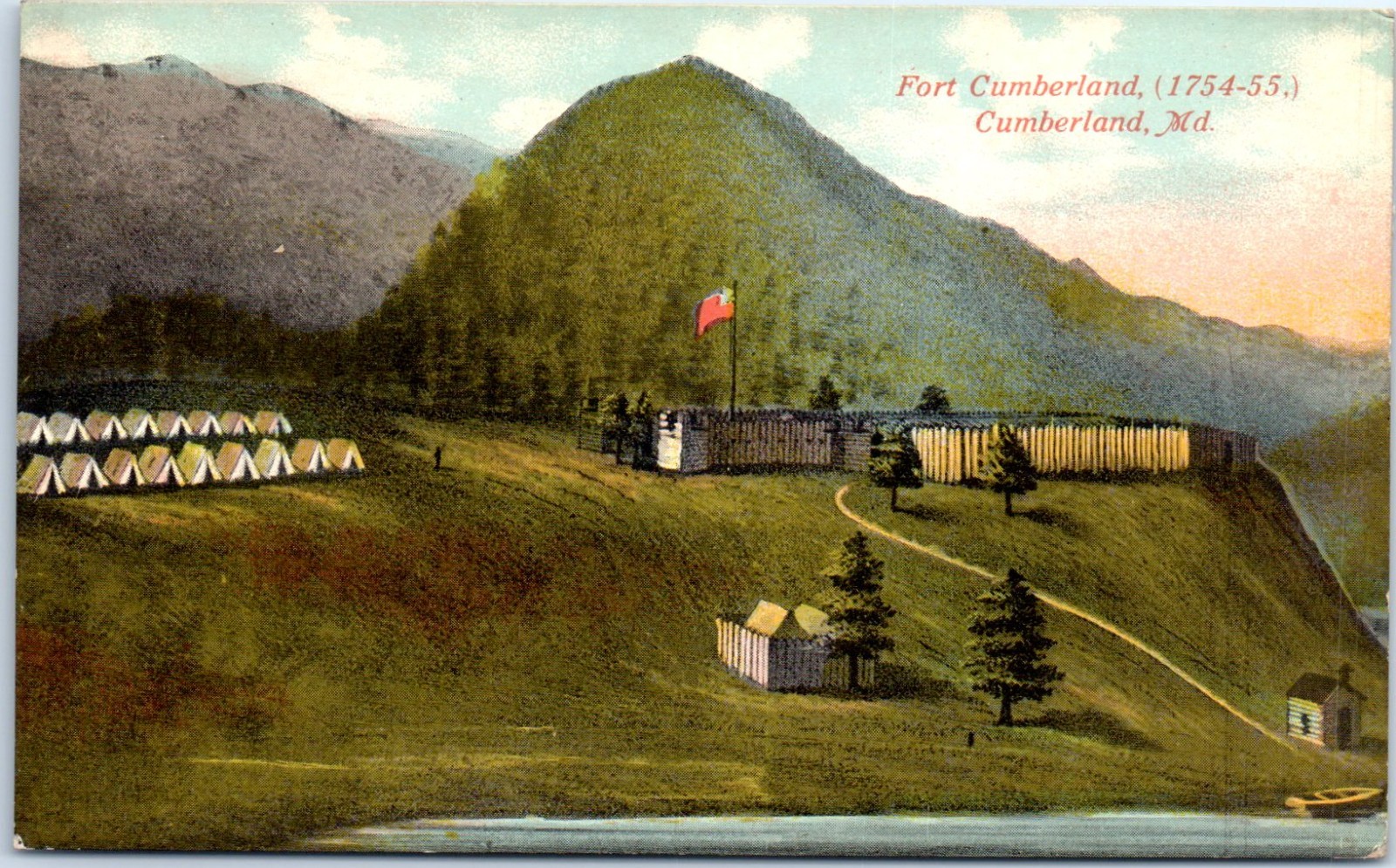 1910s Fort Cumberland 1754-55 in Cumberland Maryland Postcard
