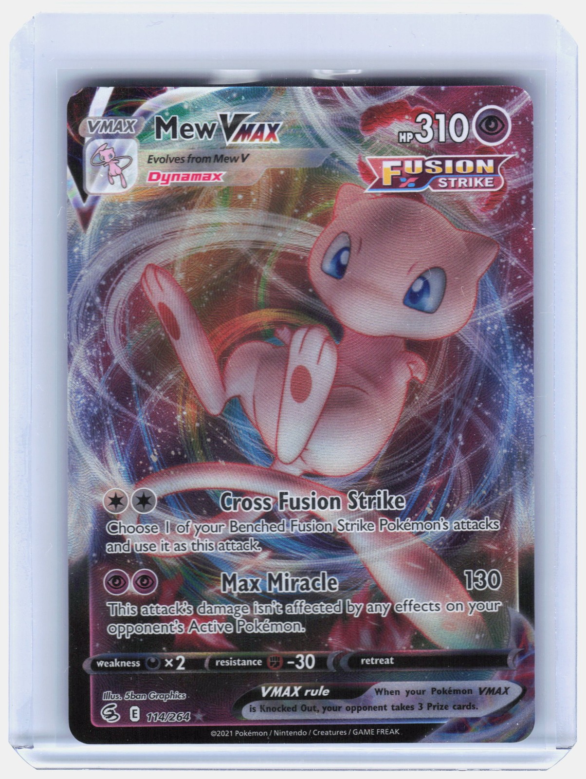 Pokemon SWSH08: Fusion Strike #114/264 Mew VMAX