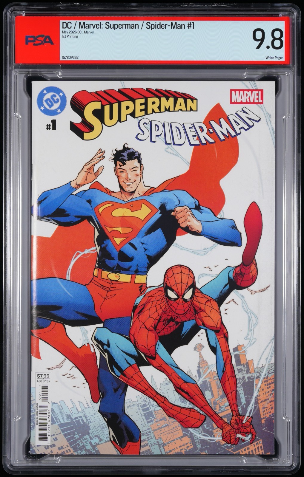 DC/Marvel: Superman/Spider-Man #1 – 1st Printing – Jorge Jiménez – PSA 9.8
