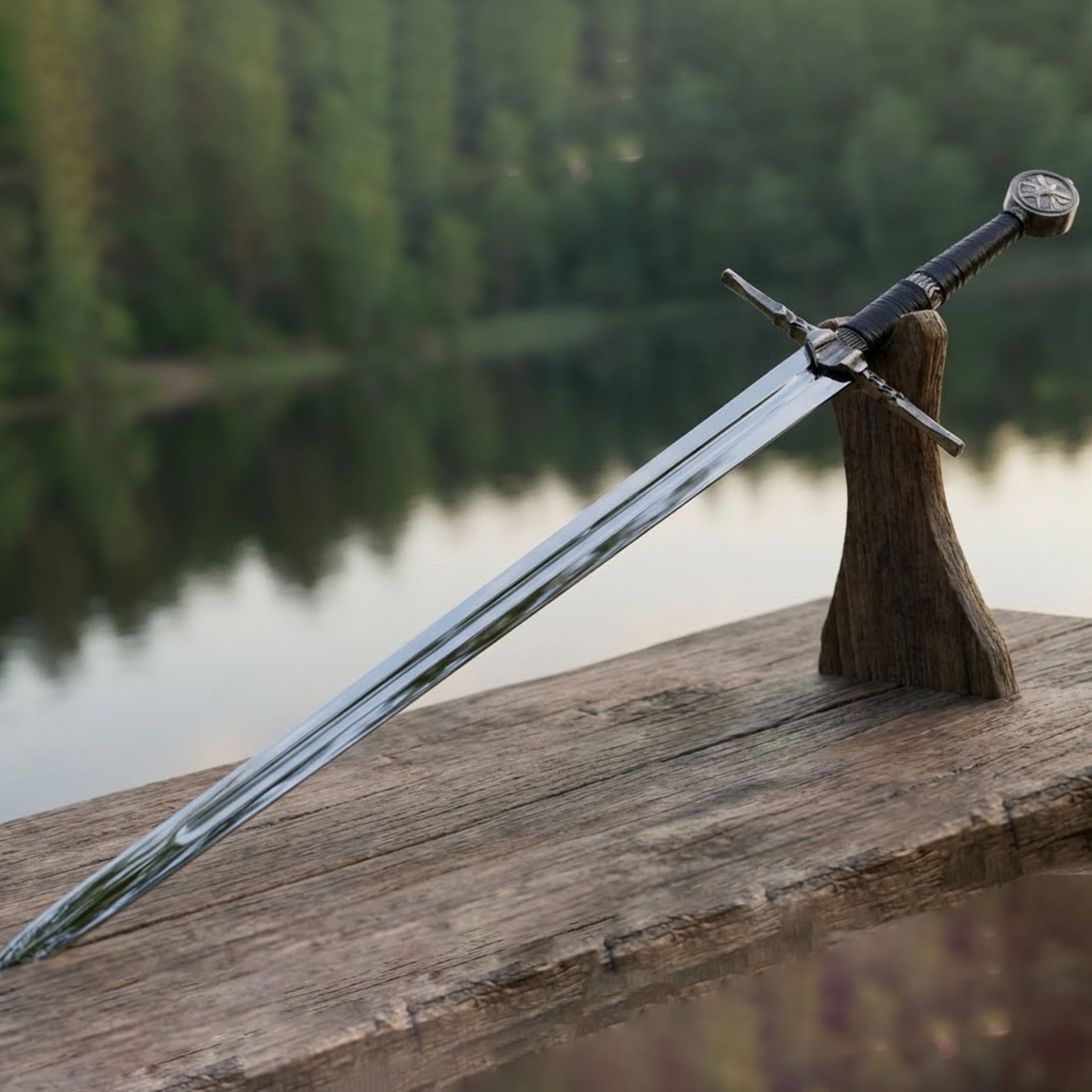 The Witcher 3 Custom Handmade White Wolf Sword Geralt of Rivia Replica, 40 Inch