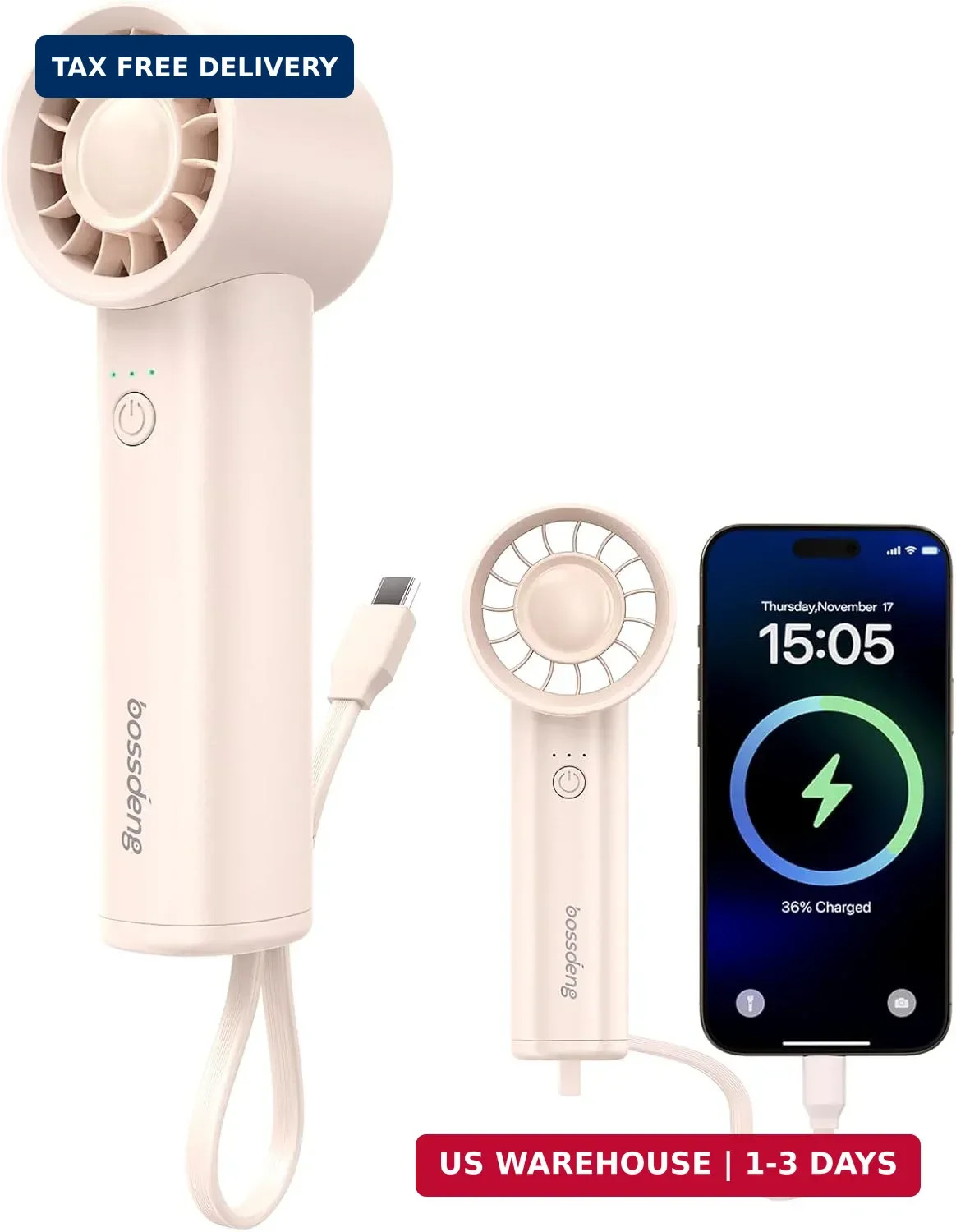 Portable Handheld Fan with Power Bank(High-Speed),3 IN 1 USB Rechargeable Mini P
