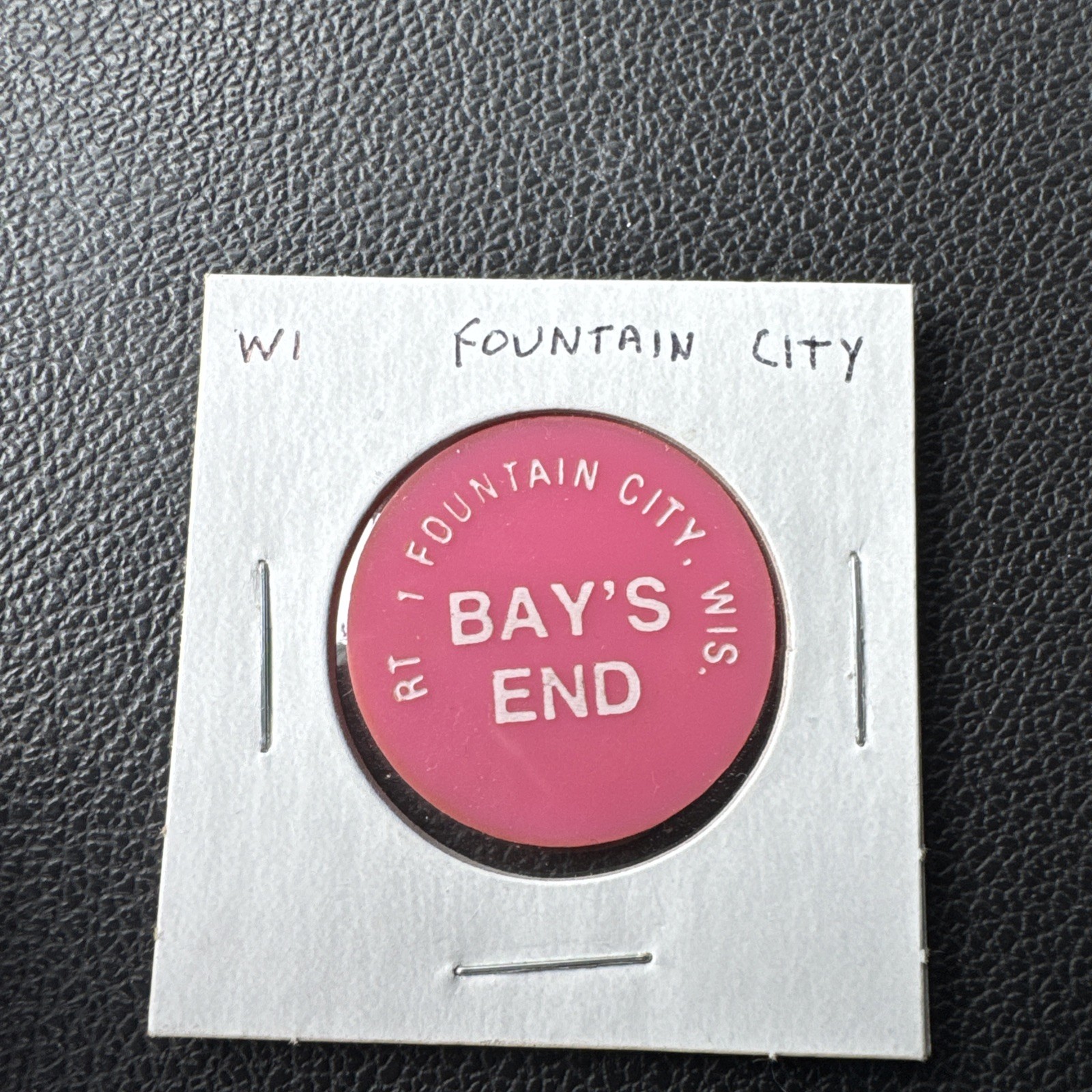 Bays End Fountain City Wi Wis Wisconsin Free Mixed Drink Bar Trade Token Chip