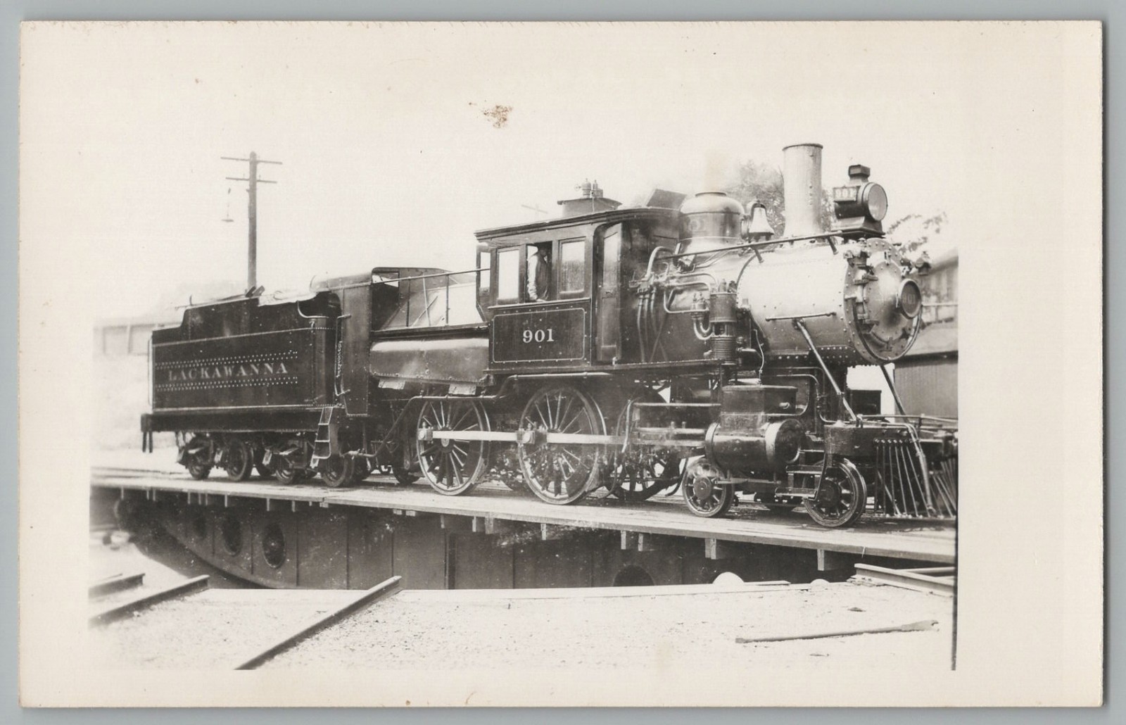Delaware Lackawanna & Western Railroad #901 Locomotive Train RPPC Photo Postcard