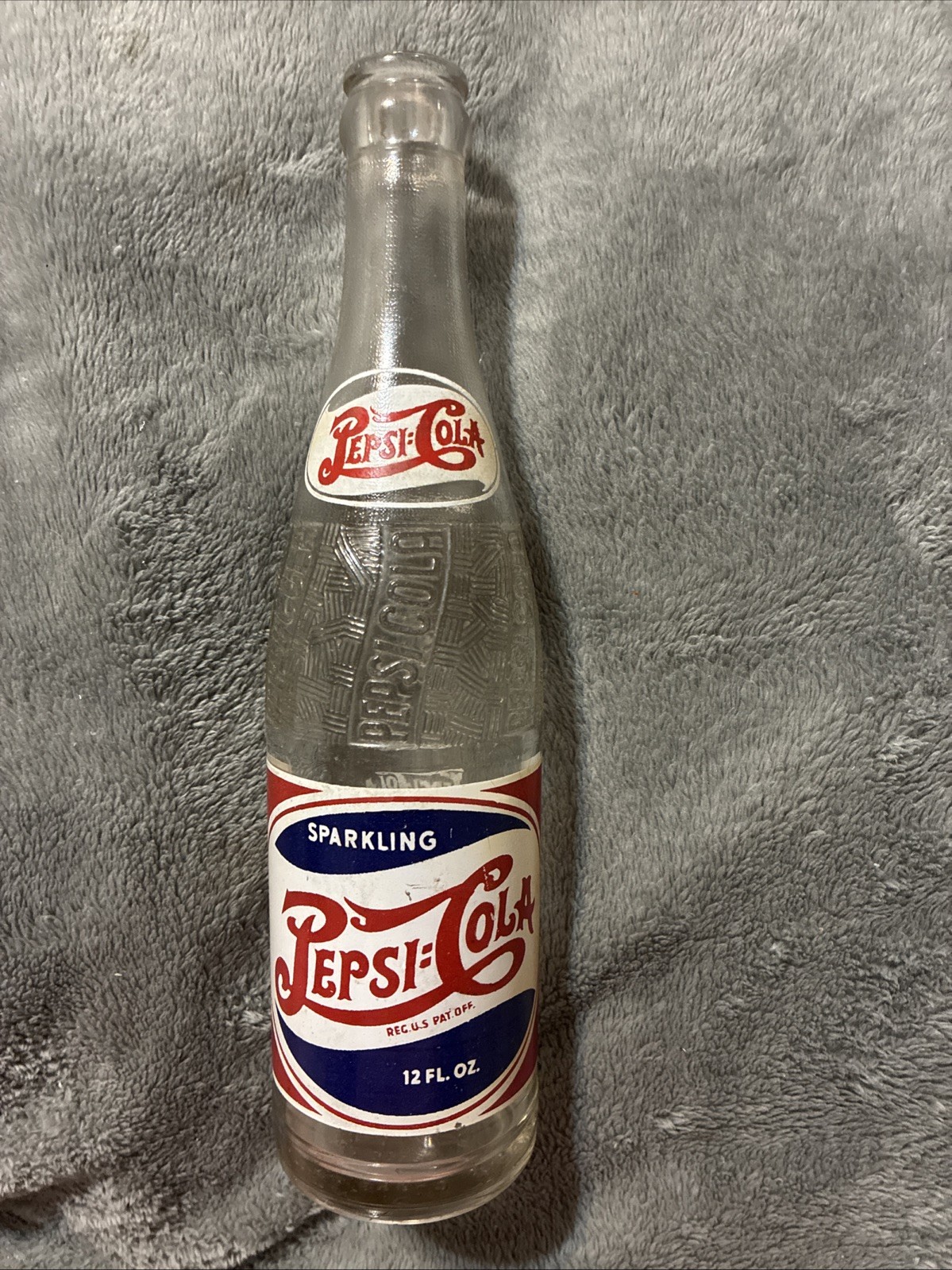 Vintage Pepsi:Cola RWB Double Dot 12oz Soda Bottle Charlotte, NC North Carolina