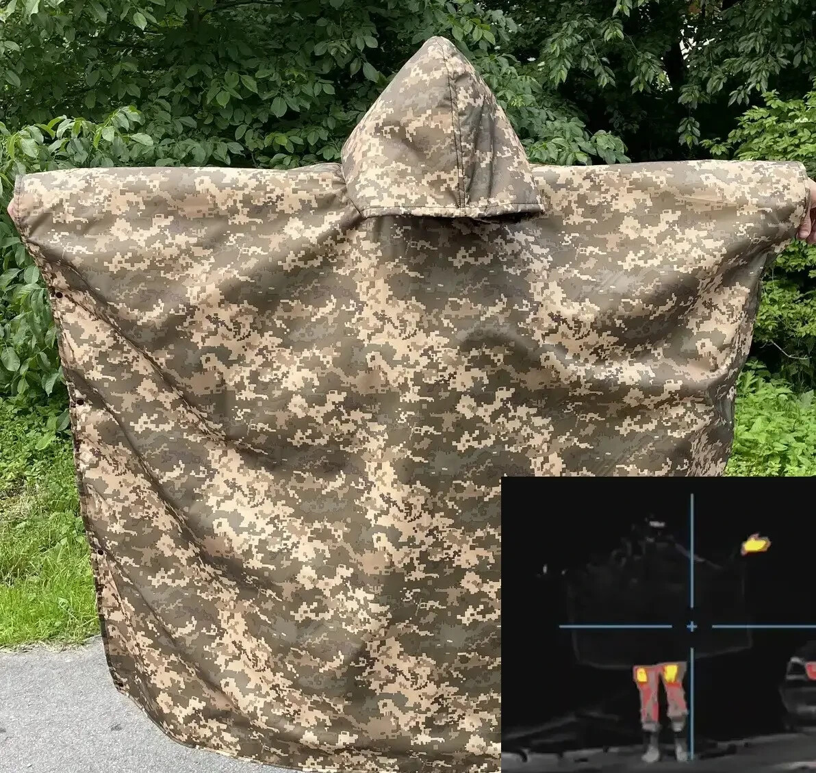 Anti Thermal Imaging Poncho Cloak Military Tactical Ukraine Pixel Waterproof💙
