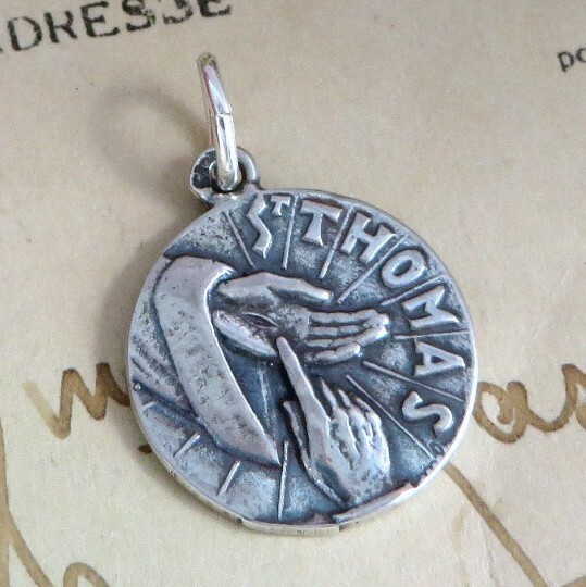 St Thomas the Apostle Medal – Sterling Silver Antique Replica