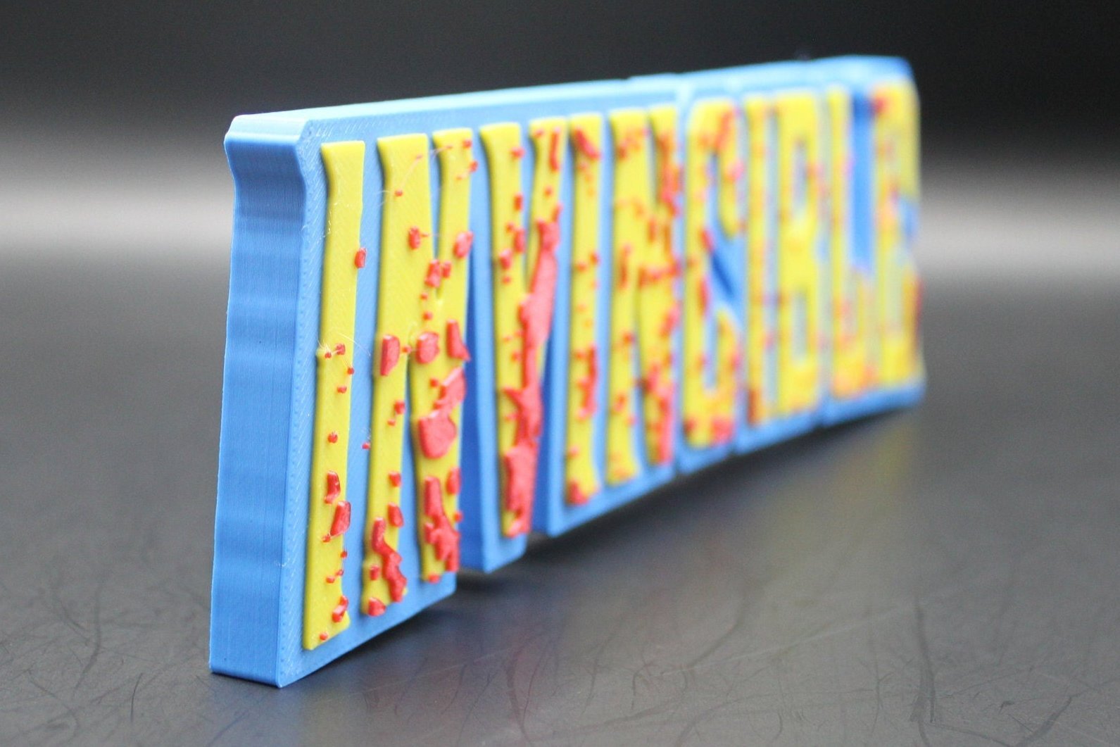 Invincible Jumbo 10.5in w/blood 3D printed Logo Sign Wall Desk Shelf Art