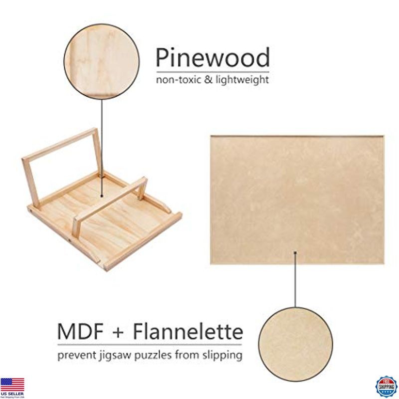 Becko 1000-Piece Jigsaw Puzzle Table with Adjustable Stand & Flannel Surface