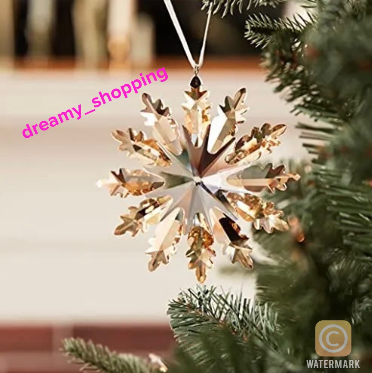 NIB Swarovski Winter Star 4’’ XLarge Snowflake Sparkle Crystal Ornament #5464857