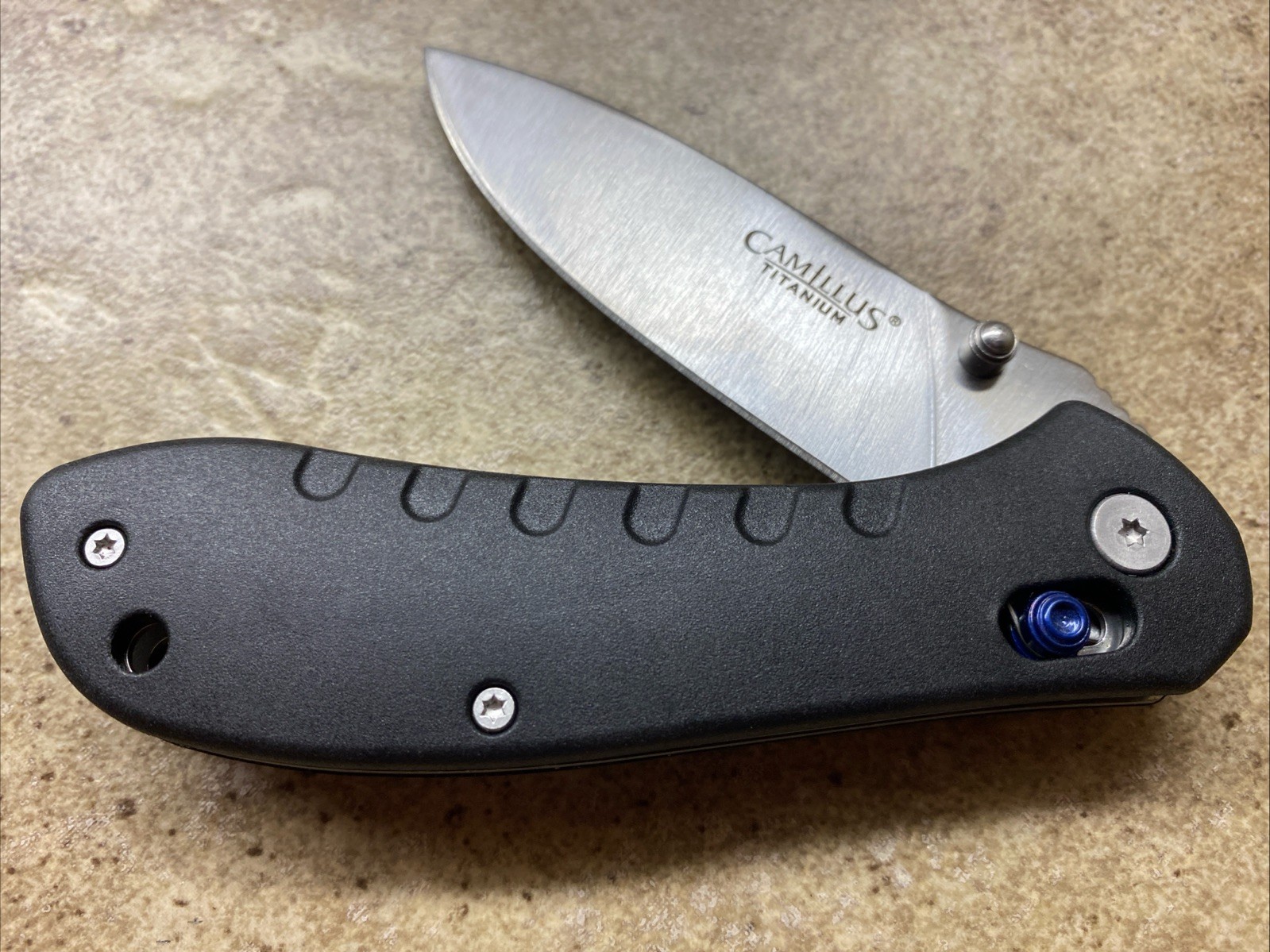Camillus Rovax Cuda Lock Black GFN Folding Stainless Steel Pocket Knife 19618