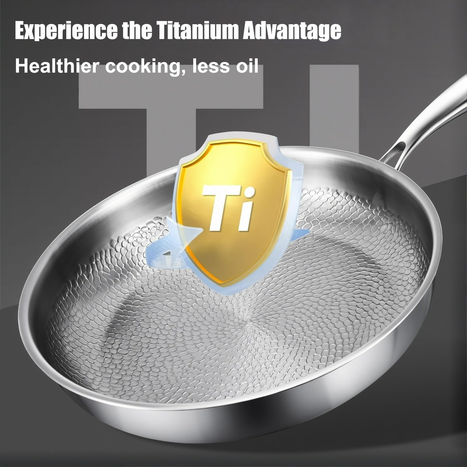 Wynfelo Titanium Hammered Pan Pro, 2025 New 11.02IN/No Lid, 11.02in