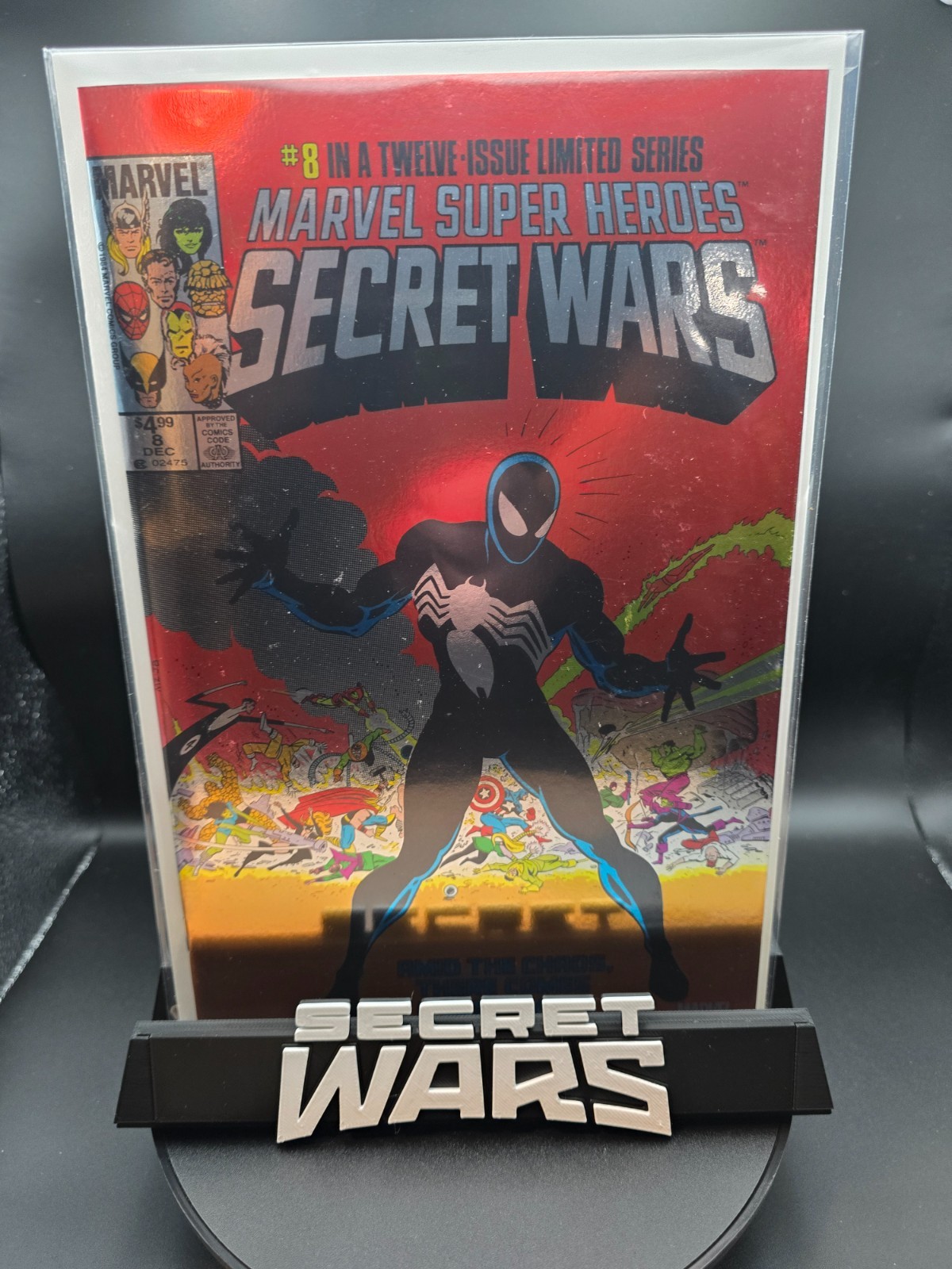 Marvel – Secret Wars – Comic Book Display Stand CGC, CBCS, Non-Graded Comics