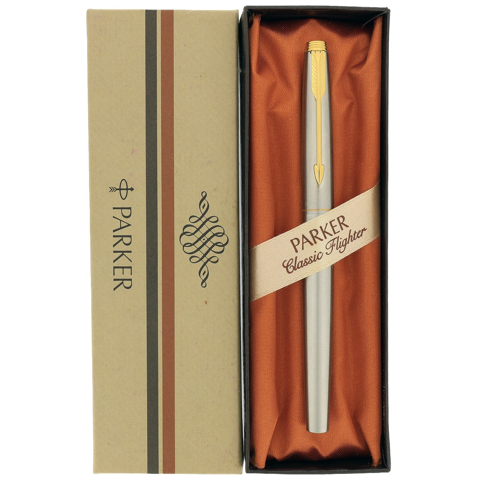 1976 PARKER 75 FLIGHTER DELUXE W/75 INSCRIPTION 14K XF NIB FOUNTAIN PEN MINT