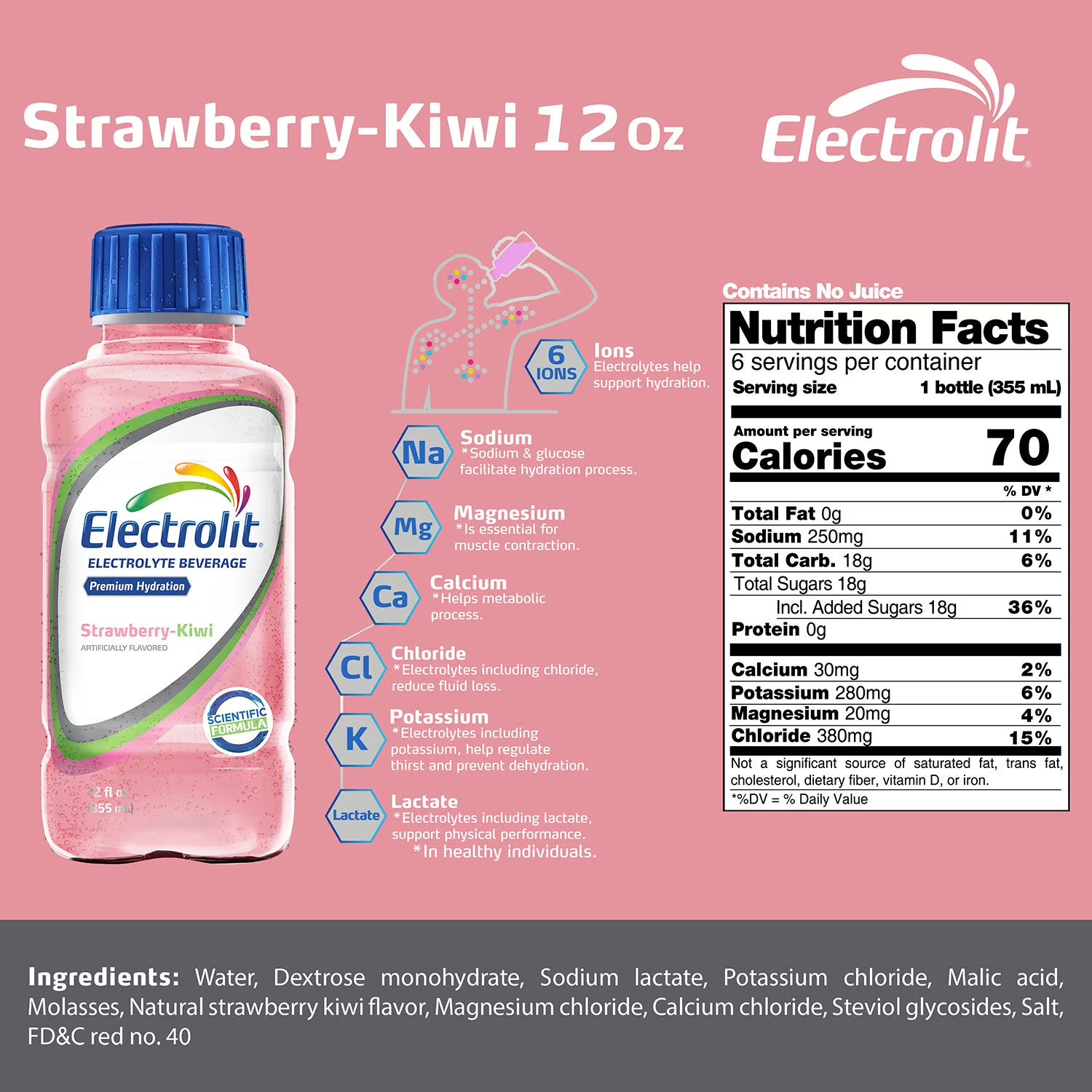 Electrolit Premium Hydration Variety Pack – 12 oz Bottles (15 Pack)
