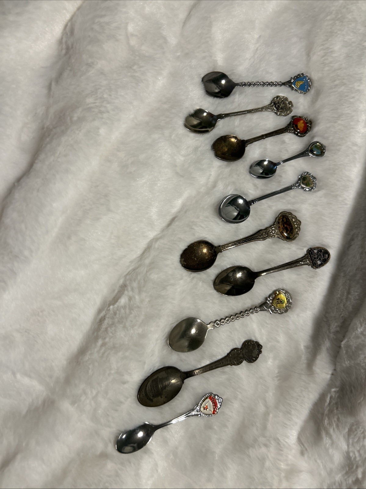 Vintage Collectible Souvenir Spoons Set of 10