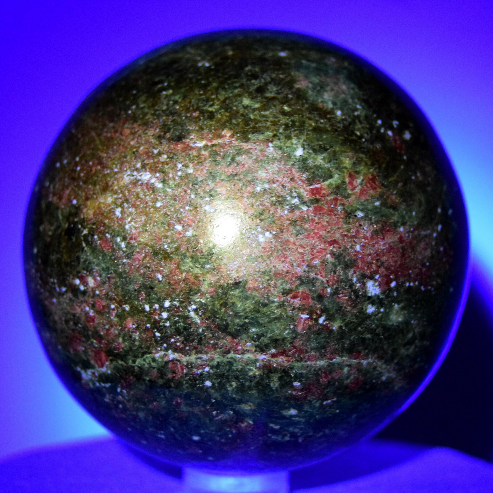 2.6″ Ruby Kyanite Sphere Red & Blue Natural Mineral Crystal Gemstone Ball India