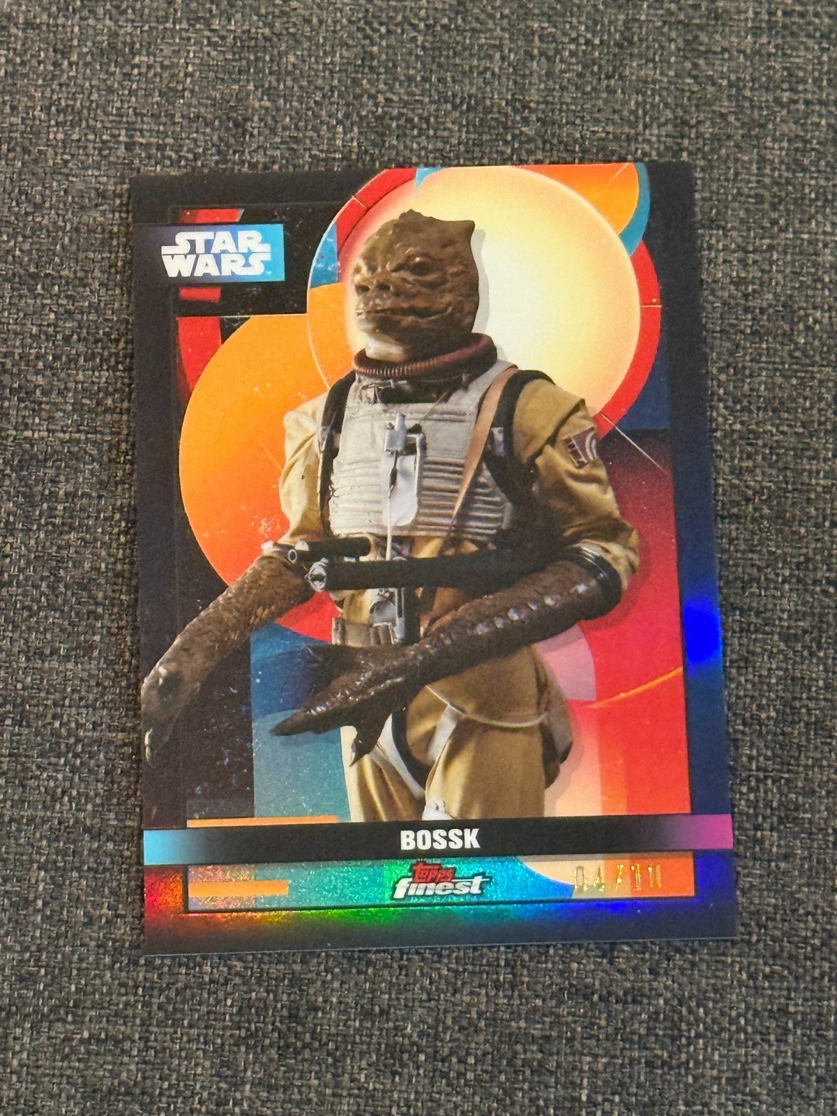 2025 Topps Star Wars Smugglers Outpost Bossk Finest Black Refractor 4/10
