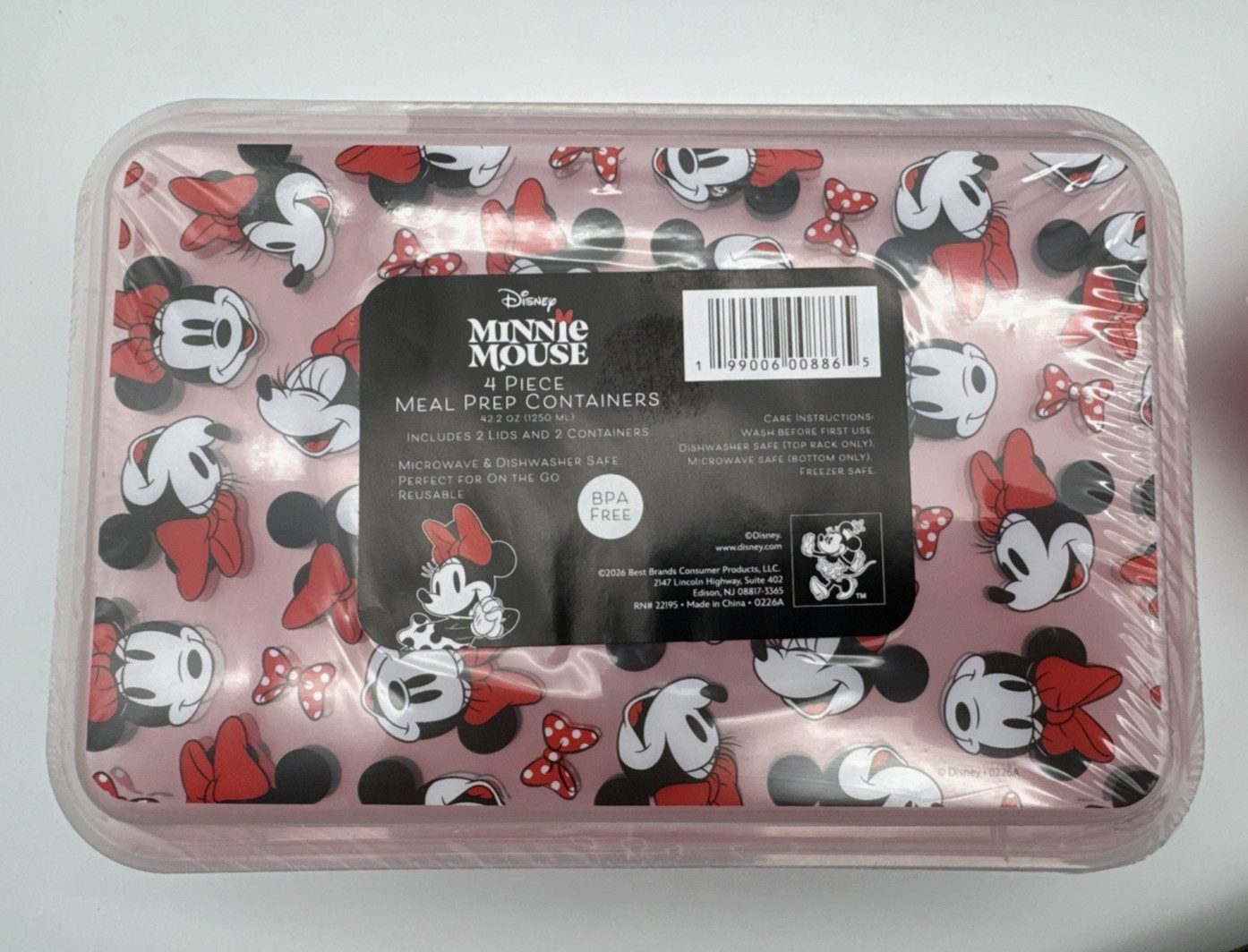 Disney Minnie Mouse Kitchen Bundle 6-pc Meal Prep Liners Clips Ice Trays Set New