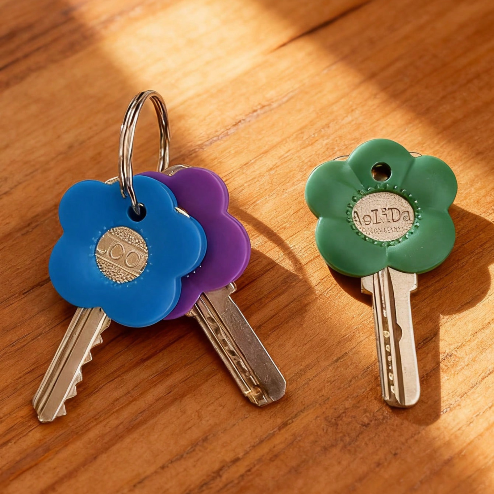 6 Pack Colored Key Caps Identifier Covers Mixed Colors Key Tags Keyring Topper