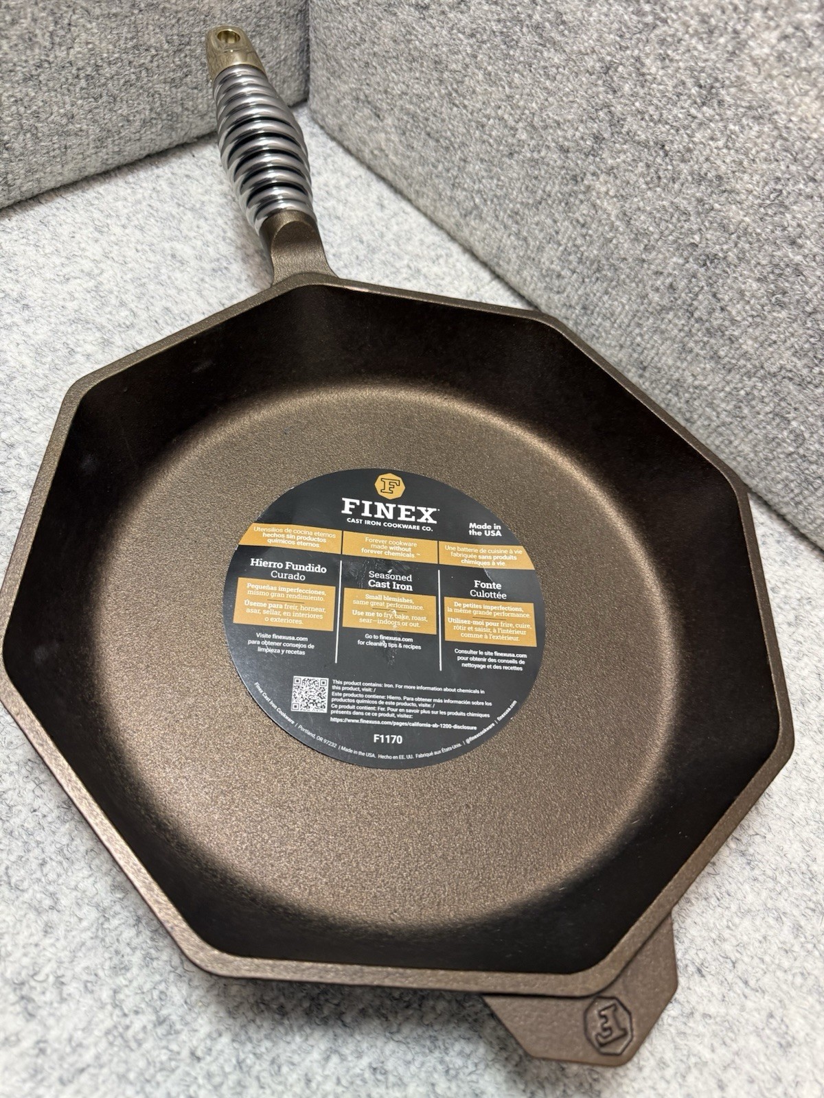 finex cast iron Heirloom 12 In Octagonal Skillet New