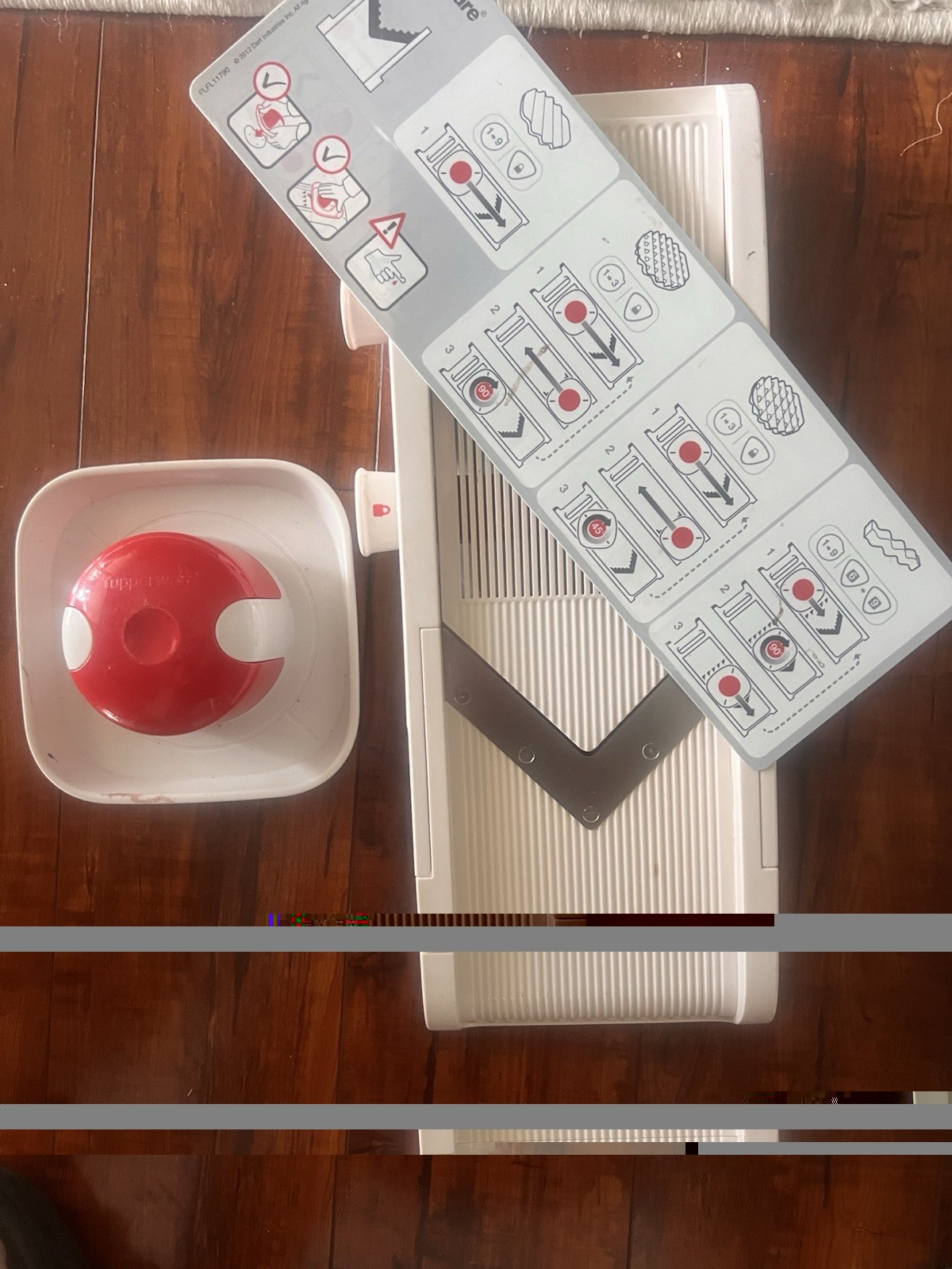 TUPPERWARE MANDOLIN HIGH GRADE KITCHEN SLICER ADJUSTABLE FOLDING BASE OPEN BOX