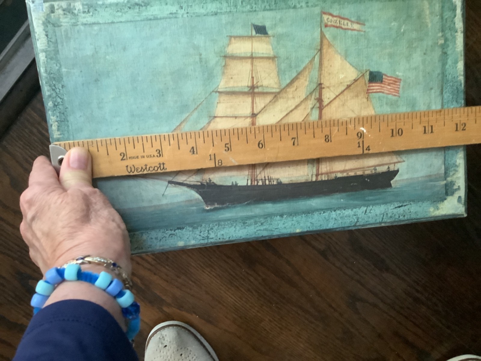 Lang Bobs Box sail ship hinged Use magic marker to personalize ship flag?